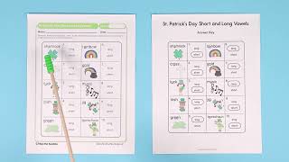 St. Patrick's Day Short and Long Vowels Worksheet