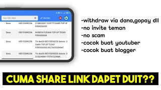 Website Penghasil Uang Terbaru 2021 - Cuma share link dapet duit !!