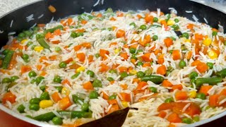 Mix vegetable rice recipe | sabzi pulao recipe veg pulao.