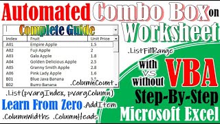 Excel VBA - Automated Combo Box on Worksheet (Practice file available)