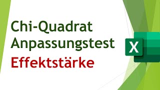 Effektstärke Chi-Quadrat-Anpassungstest in Excel