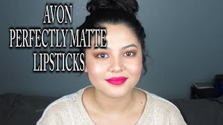 AVON PERFECTLY MATTE LIPSTICKS | SWATCHES