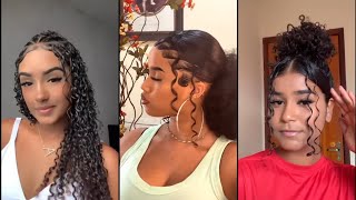 😍✨melhores penteados para cabelos/cabelos cacheados crespos e ondulados*tutorial*✨😍