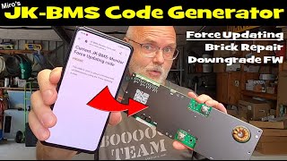 JK-BMS Code Generator to Force Updating your BMS for repair and FW downgrade!