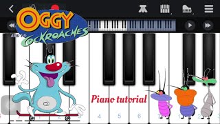 How to play Oggy and the cockroaches intro song on piano easy and simple tutorial for beginner