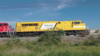 En total Silencio lideran el tren las Rentadas a Ferromex! PRLX 7221 EMD SD70ACe-T4