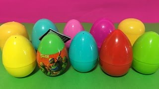 10 SURPRISE EGGS Unboxing DINOFROZ LEGO CARS BEANZ NINJA TURTLES