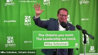 Mike Schreiner in a Rally in Guelph | Green Party of Ontario