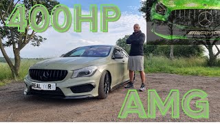 First Drive in a 400hp WRAPPED AMG CLA 45 0-60 DRAGY + REVIEW