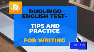 Duolingo English test writing task questions with examples