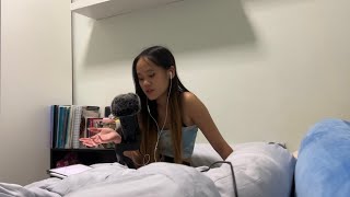 DOING ASMR WITH TRIGGERS ON MY BED 3 ( sleepover roleplay 💅🏻 )