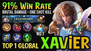 Supreme 1 Xavier!! 91% Win Rate - Top 1 Global Xavier Best Build 2022 - Mobile Legends