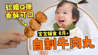 宝宝不爱吃肉怎么办？自制牛肉丸串成糖葫芦，一口一个！【果妈的双倍幸福】