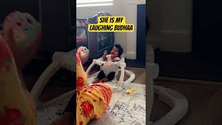 Baby reacting to new game 🧿 #cutebabyshorts #babylaugh #babylaughing