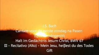 BWV 0067 03 Mein Jesu, heiβest du des Todes Gift