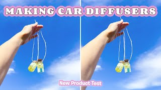 Testing a new product for my small business | Making car diffusers | Studio Vlog 10