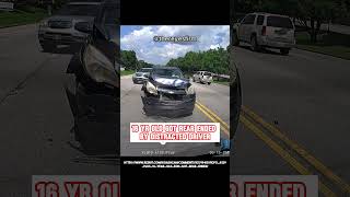 Rear-end collision involving a teen | Car Crashes Caught on Dashcam