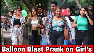 Balloon Blast Prank on Girl's | Best Funny Prank on Girl's 2024| By The Crazy Infinity