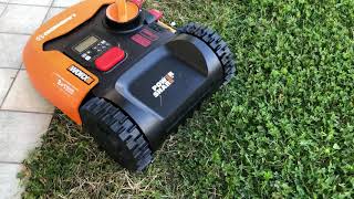 Worx Landroid wr143e robot mower first run