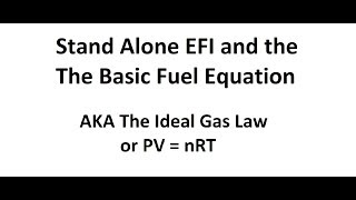 The Basic EFI Fuel Equation