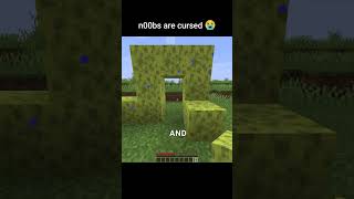 noobs are cursed in minecraft 😱 #shorts