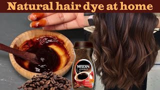 Dye hair naturally in a shiny brown color from the first use | Coffee Brown Hair Die At Home