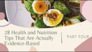 Health and Nutrition Tips That Are Actually Evidence-Based