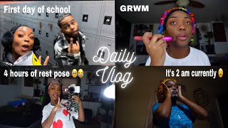 vlog: day in my life | first day of school, grwm etc.. 🫶🏾