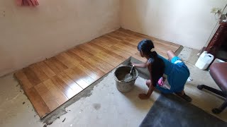 Do it yourself , tile laying.