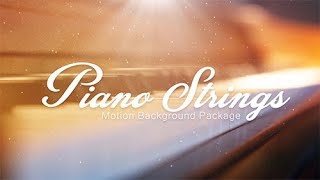 Piano Strings Motion Backgrounds | Instant Digital Download Package