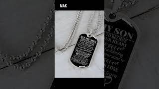 To My Son | You Will Never Lose | Dog Tag Necklace