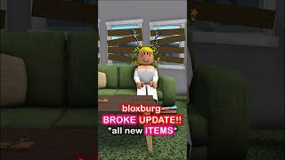 🚨Bloxburg BROKE UPDATE! All New Build Items for the POOR!!😱 #bloxburg #roblox #shorts