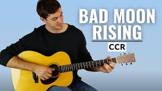 Bad Moon Rising (CCR) - Beginner Fingerstyle Guitar Lesson