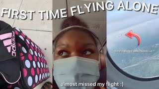 FLYING ALONE FOR THE FIRST TIME😳 |Travel Vlog | part 1