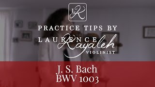 Practice Tips by violinist Laurence Kayaleh | ロロンス・カヤレイ | | J.S. Bach - Violin Sonata No. 2 -Allegro