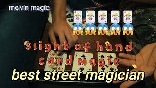 unbelievable card magic street magic performance by MELVIN MAGIC malaysia 🇲🇾 🎩#shorts