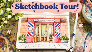 Sketchbook Tour!  2019-2022 My painting outside sketchbook! Commented! Usk edition! 📘