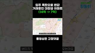 입주 폭탄으로 14억에서 7억으로 하락한 대장급 아파트