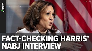 Fact-checking claims from Kamala Harris' interview with NABJ