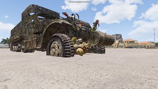 What hapens if you stack Soviet and German Sd.Kfz. 251 armoured half-tracks - NPC Battle - ARMA 3