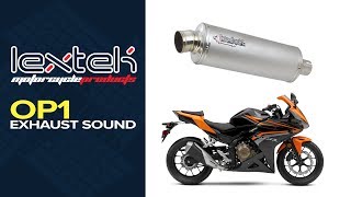 Lextek OP1 Full System Exhaust Sound: Honda CBR500R (14-18)