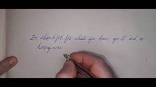 How to writing copperplate calligraphy with normal pen 1.6mm (part24)