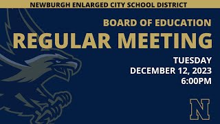 BOE Regular Meeting - December 12, 2023 - 6:00PM