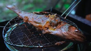 【ジムニー車中泊11】渓流釣りしてアマゴを食べるvanlife