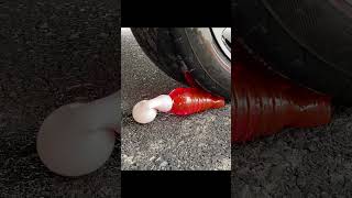 Crushing Crunchy & Soft Things by Car! EXPERIMENT Car vs Marbles #shorts