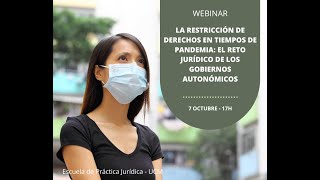 Webinar: La restricción de derechos en tiempos de pandemia