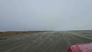 drive through winter storm in pacific beach