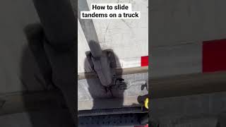 How to slide tandems on a trailer #shorts