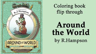 Around The World: A Mr. Fogherty Coloring Book by R.J. Hampson / Flip through #adultcoloring