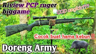 🔰PCP Ruger pengusir Hama kebun🐷5000psi‼️Spek biggame//tabung monel Od 27‼️Doreng army